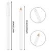 6 Pieces White Nail Pencils 2-In-1 Nail Whitening Pencils with Cuticle Pusher for French Manicure Supplies view 2