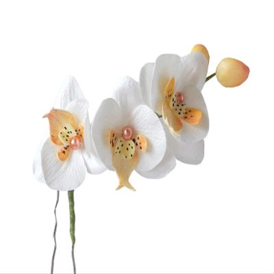 1 pc Small White Flower Orchid Hair Pin for Women Tropical Wedding Hawaiian Bridal Accessory