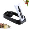 Cabilock Foldable Electric Shaver Holder Draining Base Cleaning Brush for Men Space-saving Design Material for Home Travel Use Black view 3