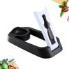 Cabilock Foldable Electric Shaver Holder Draining Base Cleaning Brush for Men Space-saving Design Material for Home Travel Use Black view 4