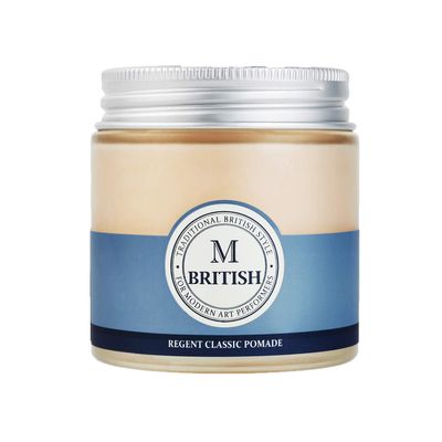 BRITISH M Regent Classic Pomade 100g (3.53oz) Natural Hold, Non-Greasy Finish, Glossy Look for All Hair Types