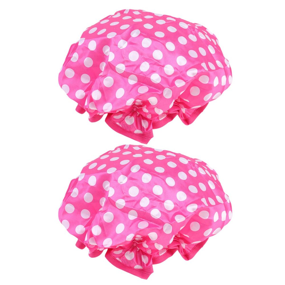Beaupretty 2pcs Eva Bath Caps for Adults Hair Shower Caps for Daily Use Pattern and Comfortable Hair Covers for Home Salon Use