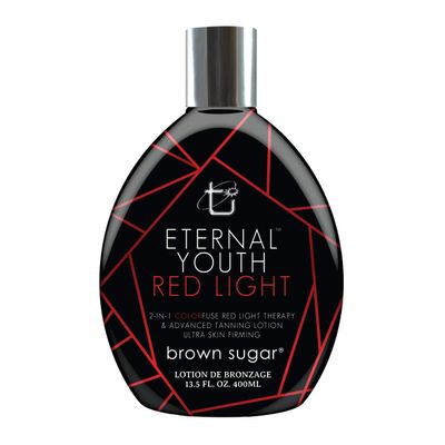 Brown Sugar Eternal Youth Advanced Tanning Lotion 13.5 oz  Red Light Technology, Age-Defying Formula, Skin Firming & Hydrating for Youthful Radiant Glow