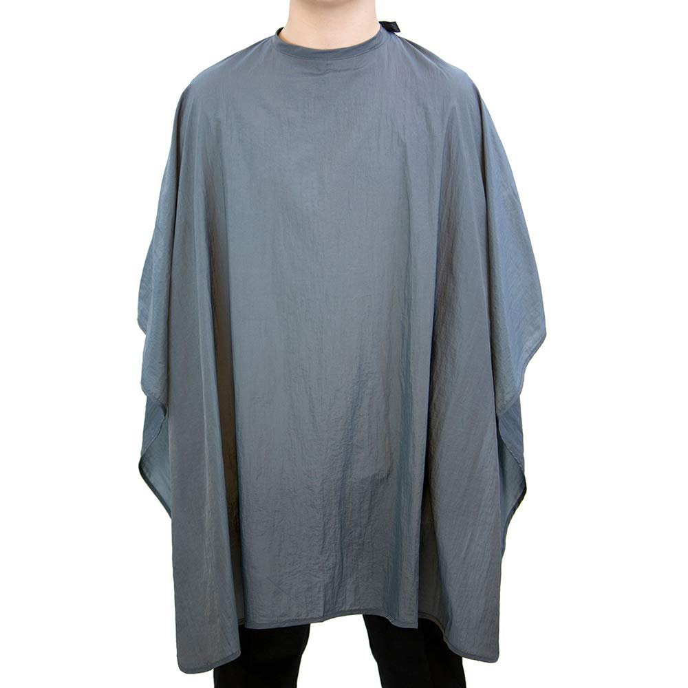 CHARLENE Cutting Cape with Personalized Name and Logo Embroidery for Salon Stylist,Barber Haircut,Skincare,Makeup,Nail,Grooming (GREY)