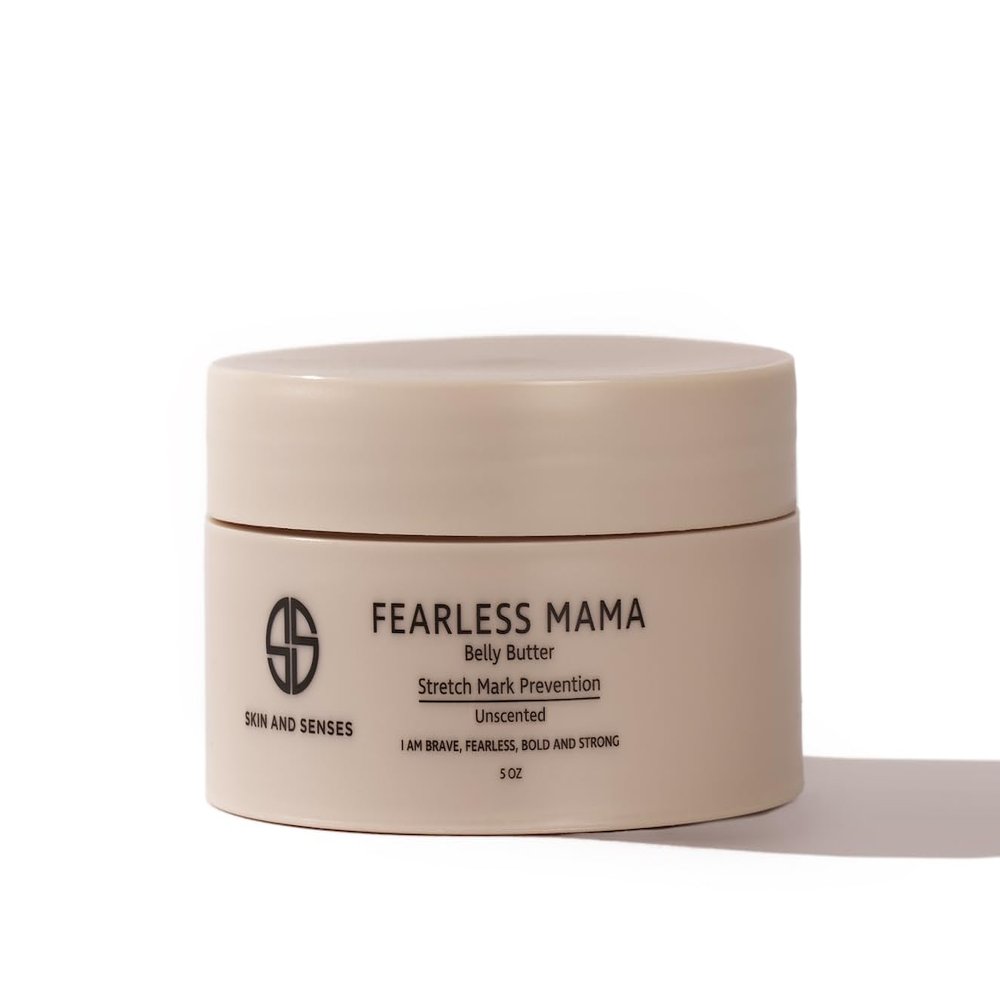 Fearless Mama Belly Butter Unscented Stretch Mark Cream for Pregnancy Natural Moisturizer for Stretch Mark and Scar Care Deep Hydration for Growing Bellies