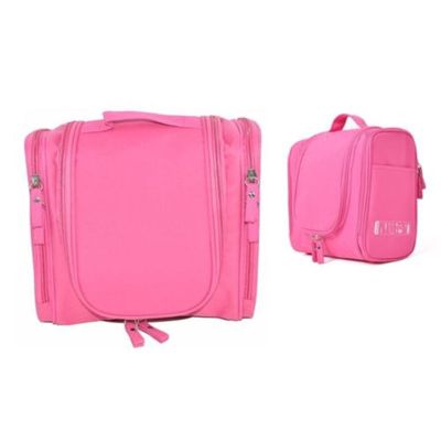 AnHua Waterproof Tolietry Makeup Bag Travel Organizer Cosmetic Kit Bathroom Storage (Rose)
