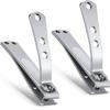 2 Pieces Nail Clipper for Thick Nails, Straight Edge Toenail Clippers, Stainless Steel Fingernail Cutters, Heavy Duty Large Wide Mouth Fingernail and Toenail Scissors for Men Women view 1