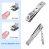 2 Pieces Nail Clipper for Thick Nails, Straight Edge Toenail Clippers, Stainless Steel Fingernail Cutters, Heavy Duty Large Wide Mouth Fingernail and Toenail Scissors for Men Women view 2