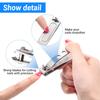 2 Pieces Nail Clipper for Thick Nails, Straight Edge Toenail Clippers, Stainless Steel Fingernail Cutters, Heavy Duty Large Wide Mouth Fingernail and Toenail Scissors for Men Women view 4