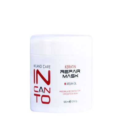 Milano Care Incanto Keratin Protein Hair Mask Infused with Argan Oil - Paraben & Sulfate Free Hair Repair & Strengthening Treatment for Dry or Damaged Hair 16 fl oz