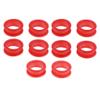 10pcs Professional Hair Cutting Scissors/Shears Finger Inserts, Multiple Colors for Choose - Red Red view 1