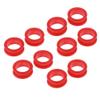 10pcs Professional Hair Cutting Scissors/Shears Finger Inserts, Multiple Colors for Choose - Red Red view 2