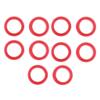 10pcs Professional Hair Cutting Scissors/Shears Finger Inserts, Multiple Colors for Choose - Red Red view 3