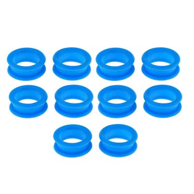10pcs Professional Hair Cutting Scissors/Shears Finger Inserts, Multiple Colors for Choose - Dark Blue Dark Blue