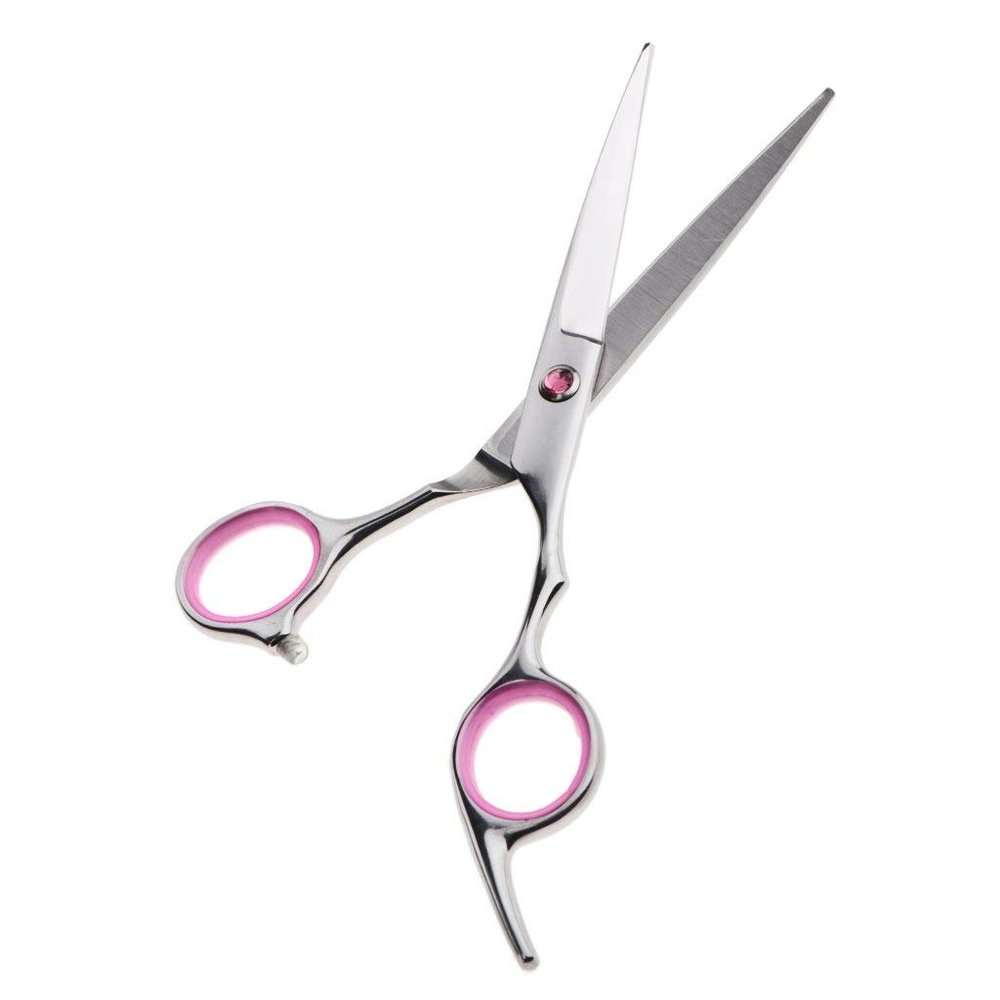 Inzopo Pink Silver Professional Stainless Steel Hair Cutting Thinning Scissors Hairdressing Tool 6.5" - Cutting, 6.5 inch Cutting