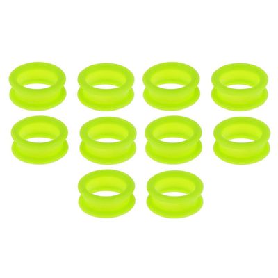 10pcs Professional Hair Cutting Scissors/Shears Finger Inserts, Multiple Colors for Choose - Green Green