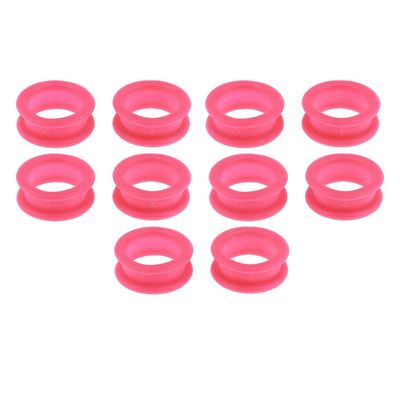10pcs Professional Hair Cutting Scissors/Shears Finger Inserts, Multiple Colors for Choose - Rose Red Rose Red