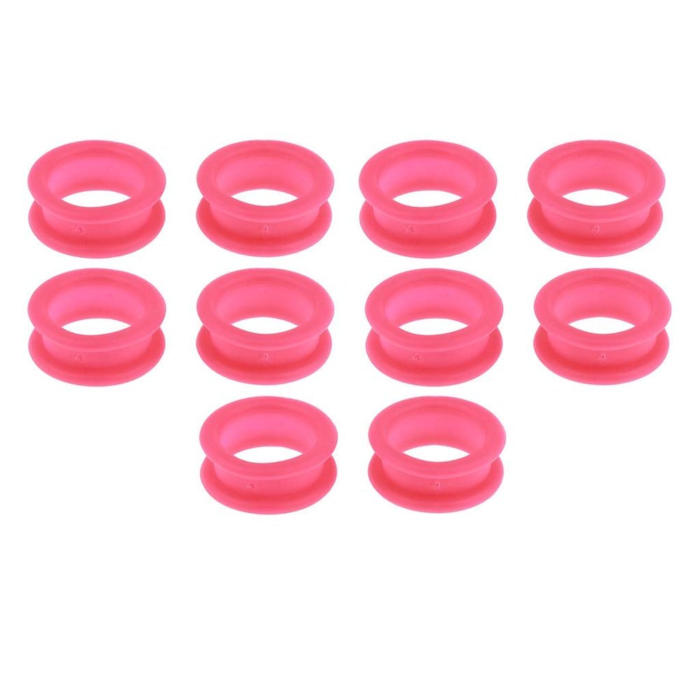 10pcs Professional Hair Cutting Scissors/Shears Finger Inserts, Multiple Colors for Choose - Rose Red Rose Red