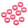 10pcs Professional Hair Cutting Scissors/Shears Finger Inserts, Multiple Colors for Choose - Rose Red Rose Red view 2