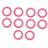 10pcs Professional Hair Cutting Scissors/Shears Finger Inserts, Multiple Colors for Choose - Rose Red Rose Red view 3