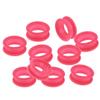10pcs Professional Hair Cutting Scissors/Shears Finger Inserts, Multiple Colors for Choose - Rose Red Rose Red view 4