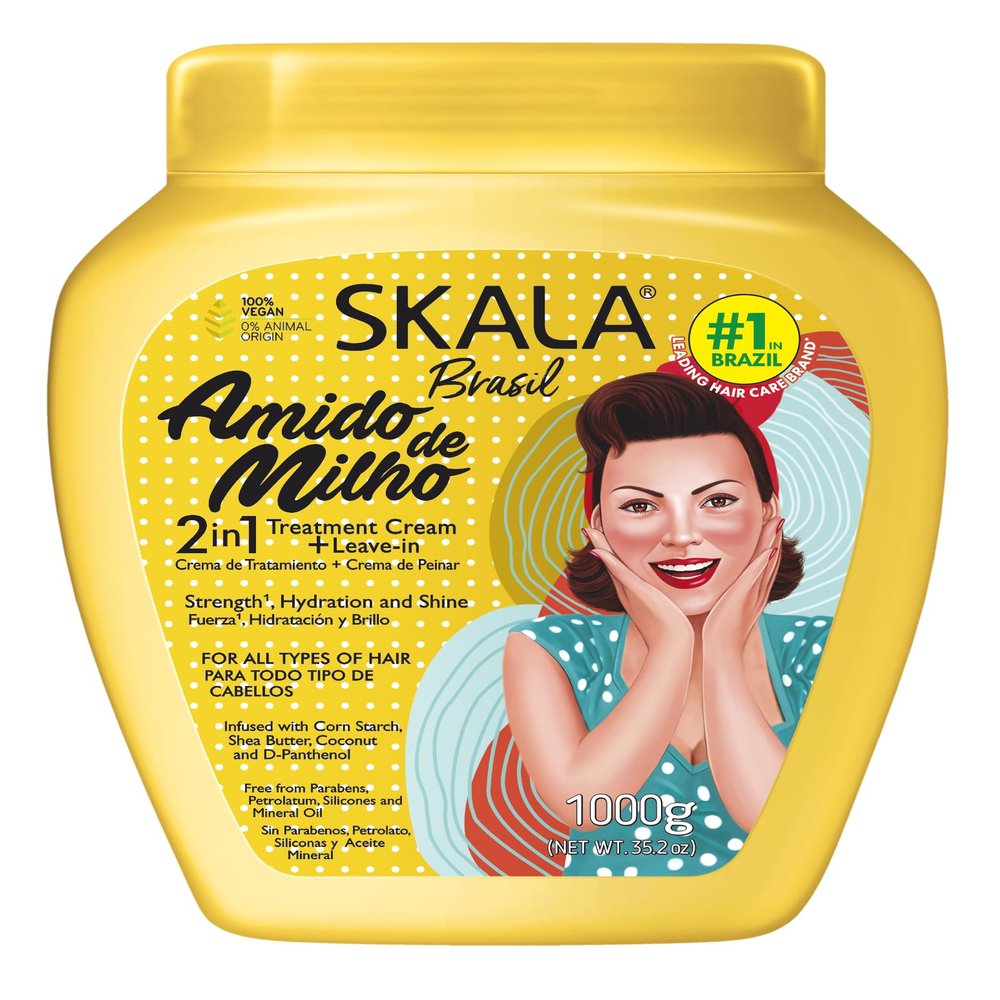 SKALA - Linha Expert - Creme de Tratamento 2 em 1 Amido de Milho 1 Kg - (Expert Collection - Corn Starch 2 in 1 Treatment Cream Net 33.81 Oz)