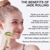 4-pcs Jade Roller & Gua Sha Set, Facial Roller Massager with Gua Sha Scraping Tool, Jade Stone Massager for Anti-aging, Slimming & Firming, Rejuvenate Face and Neck, Remove Wrinkles & Eye Puffiness view 2