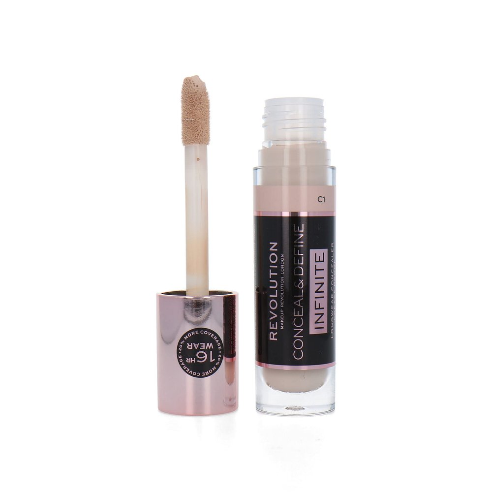 Makeup Revolution Conceal & Define Infinite Longwear XL Concealer W/Niacinamide ~ (Fair skin tones w/neutral undertone) C1