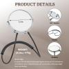 Grandeco Double Sided Mirror, Standard Viewing and 5X Magnification, Mirror' arm is Flexible to Around The Neck view 4