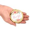 Andaz Press Gold Compact Pocket Makeup Mirror Wedding Gift, English Garden Florals, Flower Girl, 1-Pack, Girls Women Bachelorette Bridal Shower Wedding Party Gifts view 3