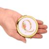Andaz Press Gold Compact Pocket Makeup Mirror Bridesmaid's Wedding Gift, English Garden Florals, Monogram Letter Q, 1-Pack, Girls Women Bachelorette Bridal Shower Wedding Party Gifts view 3