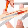 12 Pcs Metal Nail File 6.7 Inch Stainless Steel Nail File Double Sides with Anti Slip Handle Fingernails Toenails Manicure Tool for Woman and Men(Brown) view 3