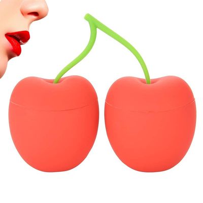 Lip Plumper Enhancer, Women Cherry Shaped Lip Enhancement Device Beauty Tool Portable Silicone Lip Full Plumping Device