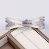 Zuo Bao Stainless Steel Grooved Bracelet, Double Hair -S Holder for Women, Holds 2 Hair Ties, 316L Metal, Round, S Hook, Bracelet view 2