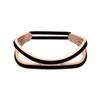 Zuo Bao Double Channel Stainless Steel Grooved Ponytail Bracelet Holder for Women, Can Hold 2 Hair Ties (Double Hair -RG) view 1