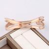 Zuo Bao Double Channel Stainless Steel Grooved Ponytail Bracelet Holder for Women, Can Hold 2 Hair Ties (Double Hair -RG) view 2