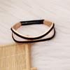 Zuo Bao Double Channel Stainless Steel Grooved Ponytail Bracelet Holder for Women, Can Hold 2 Hair Ties (Double Hair -RG) view 3