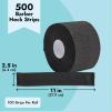 Juvale Disposable Barber Neck Strips - Black 2.5 x 11 in, Set of 5 Rolls (500 Strips) - Quick Setup & Secure Fit - Barbershop & Salon Supplies view 4