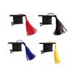 PRETYZOOM 2022 Graduation Hairpins Mini Doctoral Cap Hair Clip Party Decoration 4pcs (Blue) view 2