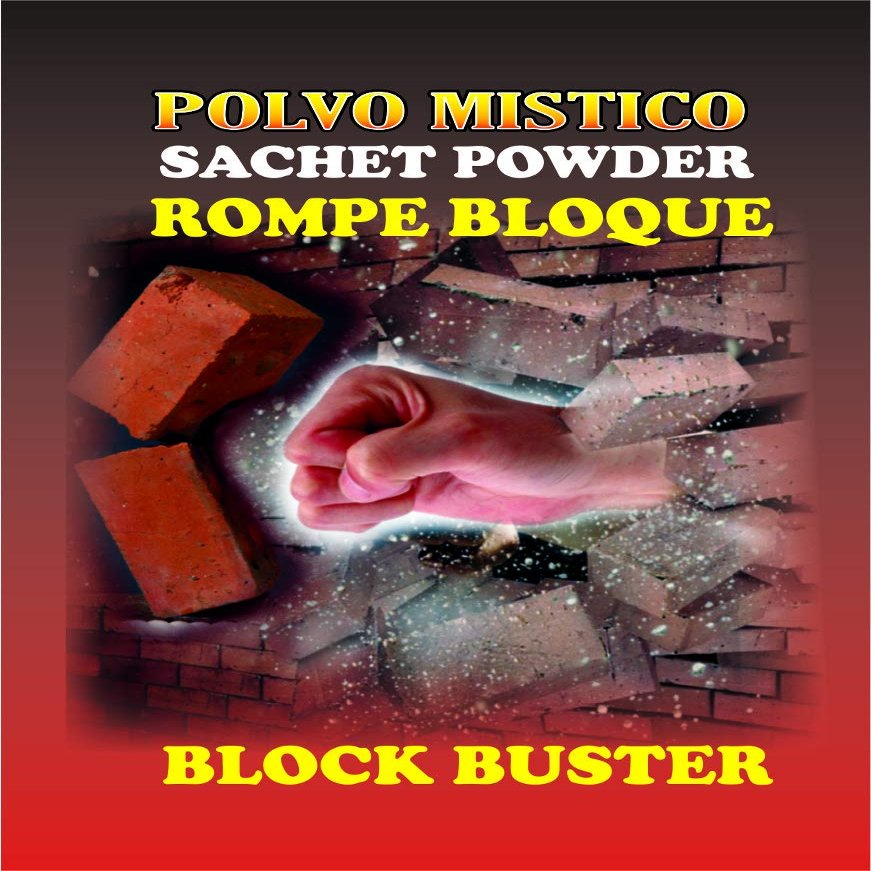 3 PIECES BRYBRADAN BLOCK BUSTER SACHET POWDER/ROMPRE BLOQUE POLVO EN BOLSA 1/2 OZ 14 GR
