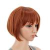 SWACC 10 Inch Short Straight Bob Wig with Bangs Synthetic Colorful Cosplay Daily Party Flapper Wig for Women with Wig Cap (Dark Copper Red) view 2