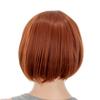 SWACC 10 Inch Short Straight Bob Wig with Bangs Synthetic Colorful Cosplay Daily Party Flapper Wig for Women with Wig Cap (Dark Copper Red) view 3