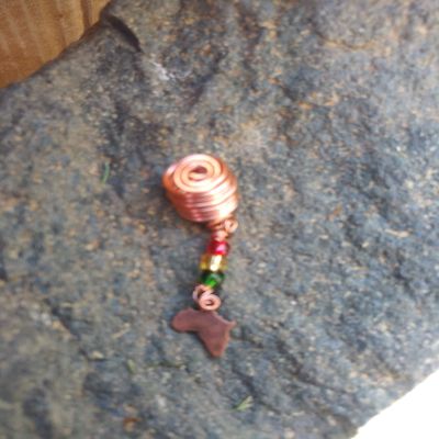 Africa charm pendant loc dreadlock jewelry hair accessories