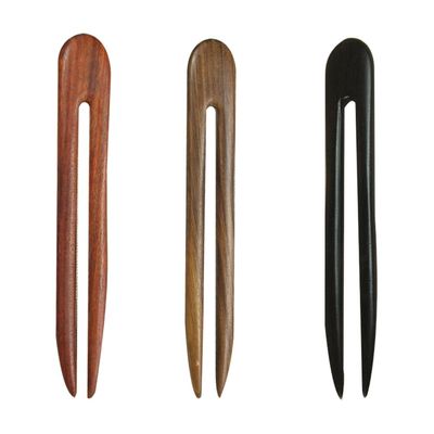 3pcs Retro Hairpin Women Hairpin U U Shape Wood Decorative