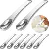 8 Pieces Skincare Spatula Metal Cosmetic Spatulas Makeup Applicator Mini Beauty Scoop Facial Cream Mask Spoon for Mixing and Sampling (Silver) view 1