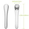 8 Pieces Skincare Spatula Metal Cosmetic Spatulas Makeup Applicator Mini Beauty Scoop Facial Cream Mask Spoon for Mixing and Sampling (Silver) view 2