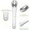 8 Pieces Skincare Spatula Metal Cosmetic Spatulas Makeup Applicator Mini Beauty Scoop Facial Cream Mask Spoon for Mixing and Sampling (Silver) view 4
