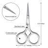 5 Pieces Small Straight Tip Nose Hair Scissor for Grooming, Stainless Steel Multi-Purpose Beauty Grooming Scissors for Facial Hair Removal and Mustache Beard Eyebrows Ear Nose Trimming(Silver) view 2