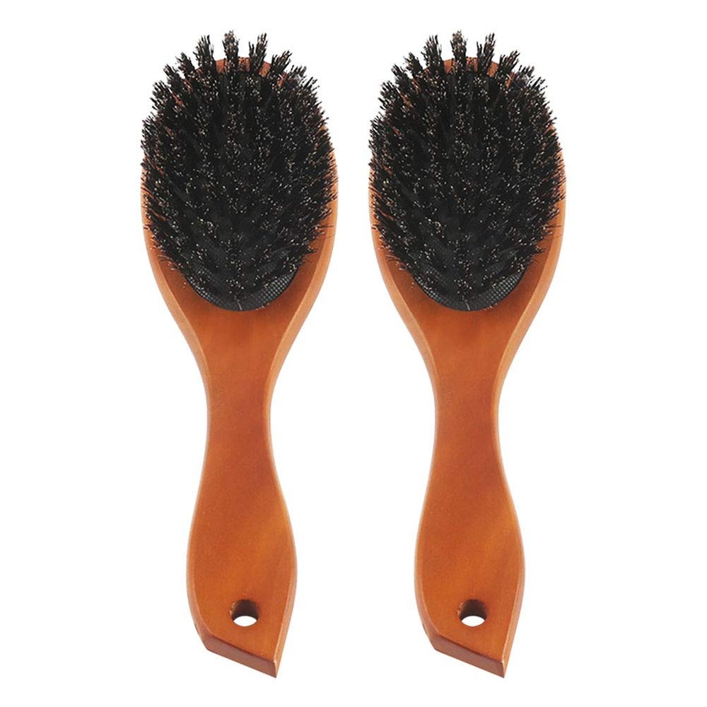 Uonlytech 2pcs Bristle Hair Brush for Women Scalp Comb Curved Brush for Tangled Hair Massage Comb