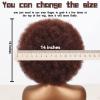 Xinran 8 inch Short Afro Kinky Wig for Black Women,Natural 70s Afro Wigs for Women, Short Afro Puff wigs(Auburn). view 3